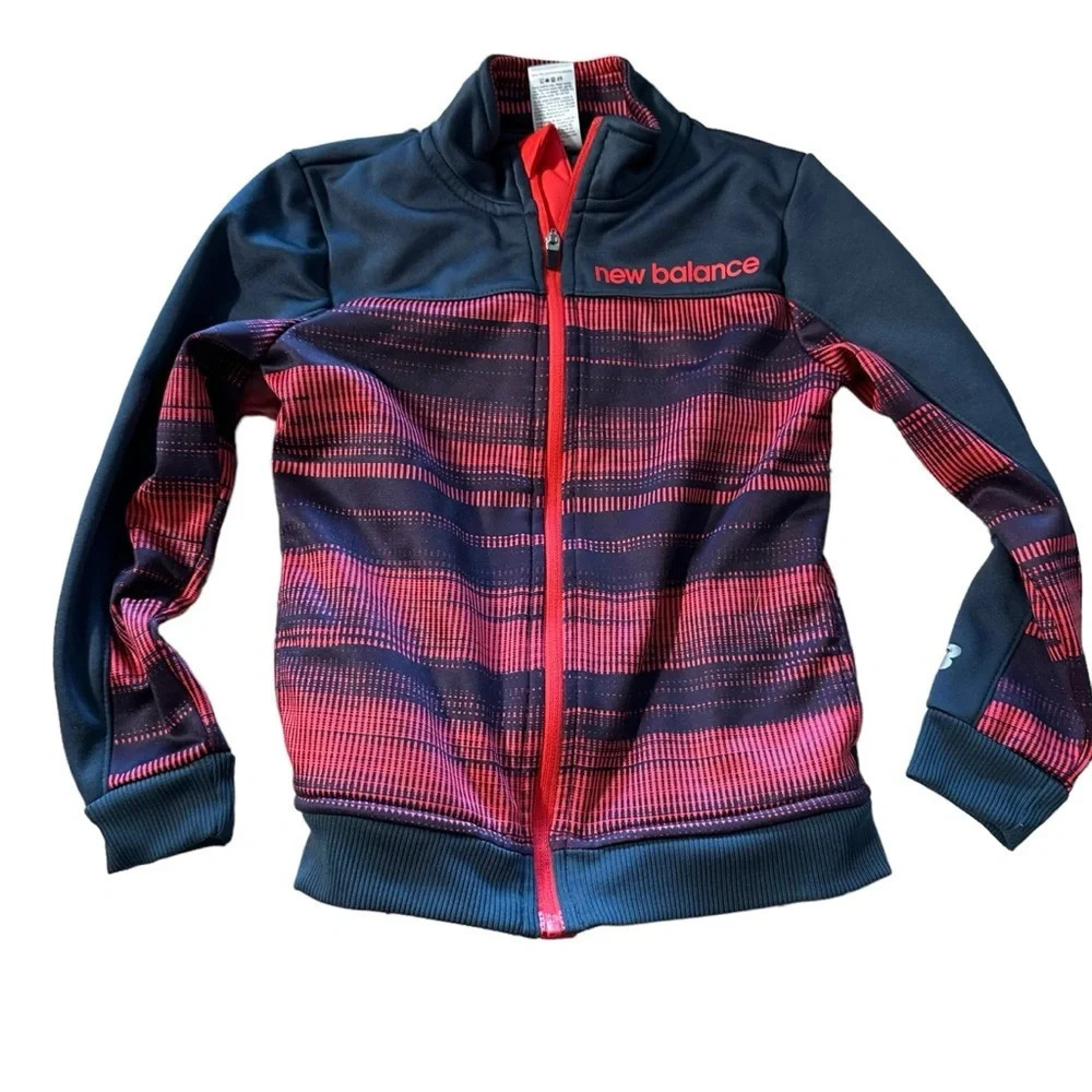 New Balance boys size 5 blue and red track jacket